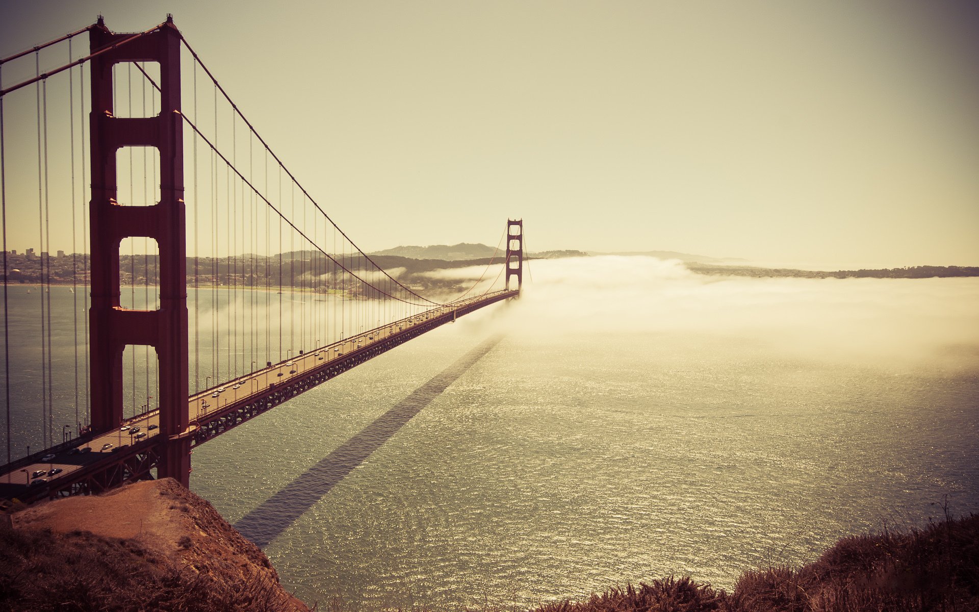 ciudades lugares países agua mar océano puentes san francisco estados unidos estados unidos américa cielo edificios edificios estructuras estructuras fondos de escritorio de ee. uu. fondos de escritorio de ee. uu. fondos de escritorio de américa fondos de pantalla de la ciudad niebla neblina sombra sombras reflejos reflejos