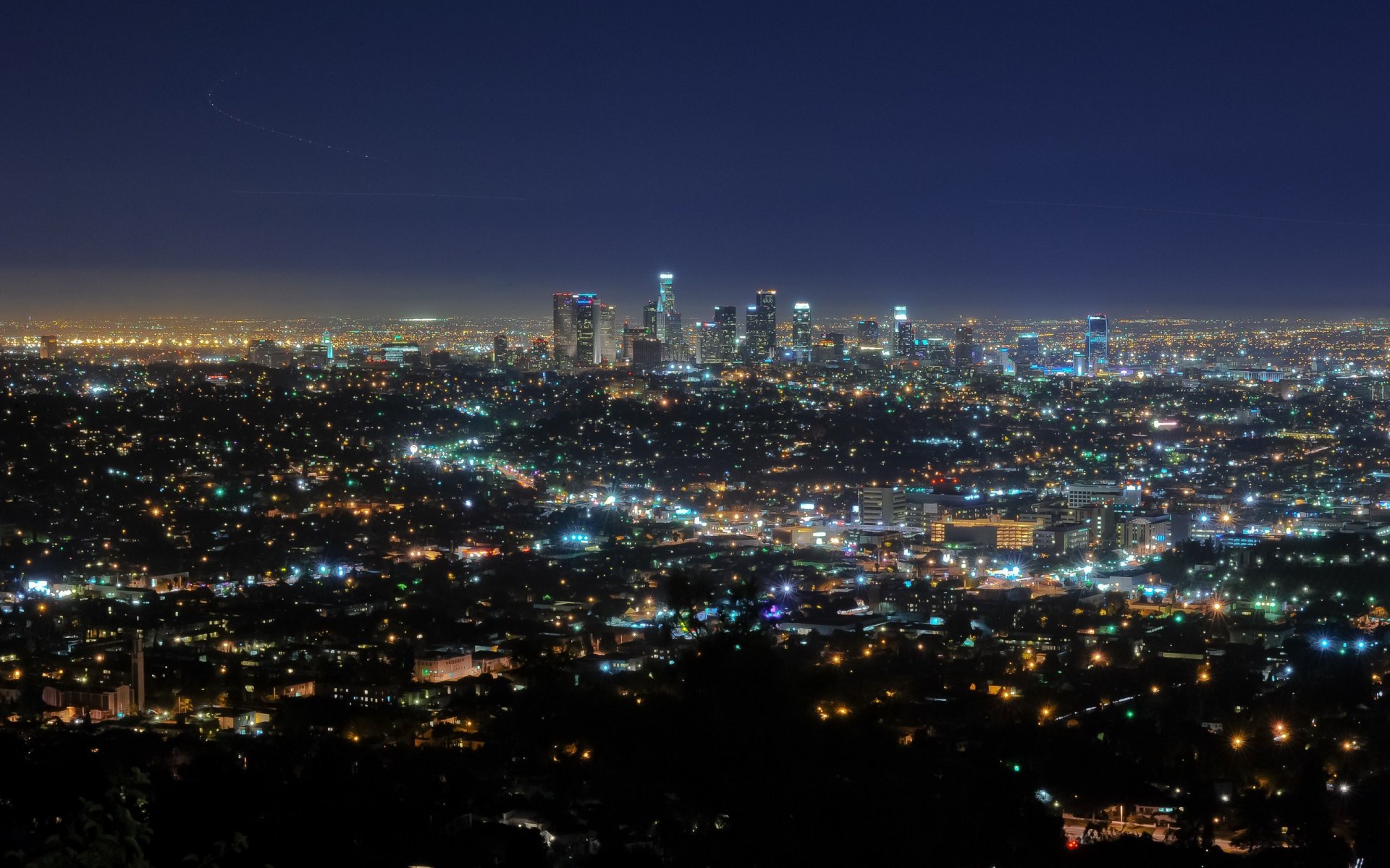 los angeles california california del sud stati uniti centro notte luci