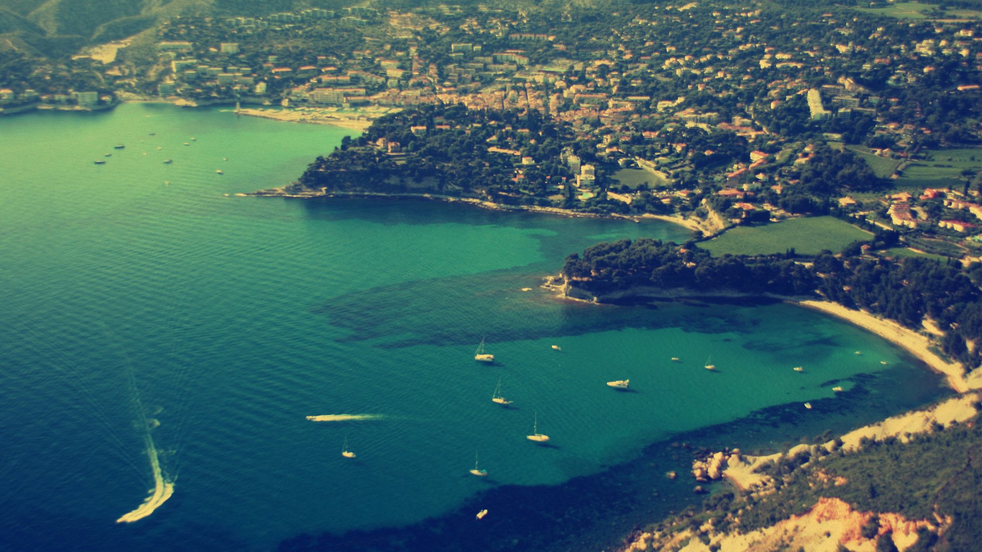 città altitudine foto oceano mare baia case edifici carta da parati carta da parati della città