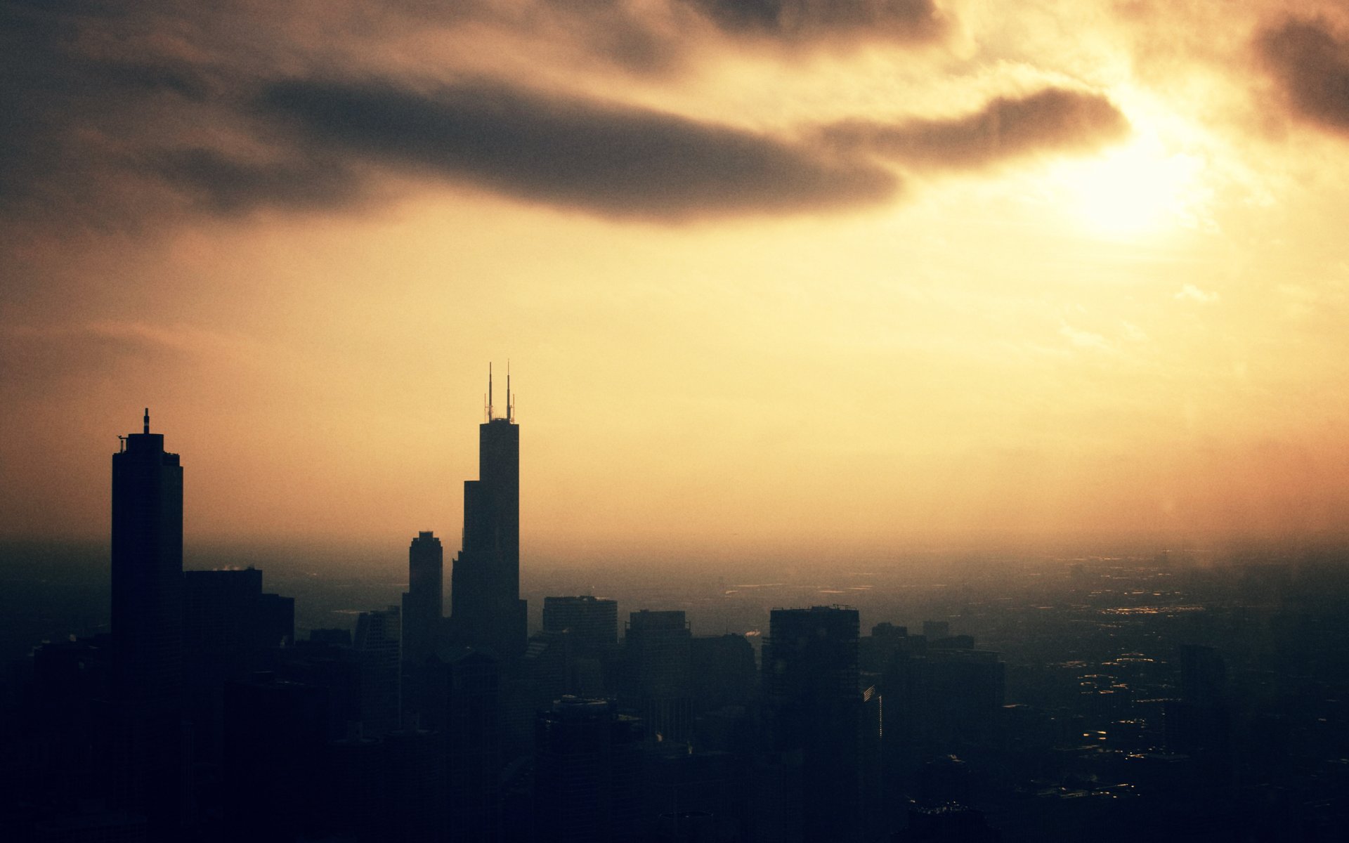 stadt metropole gebäude gebäude tapete sonnenuntergang abend