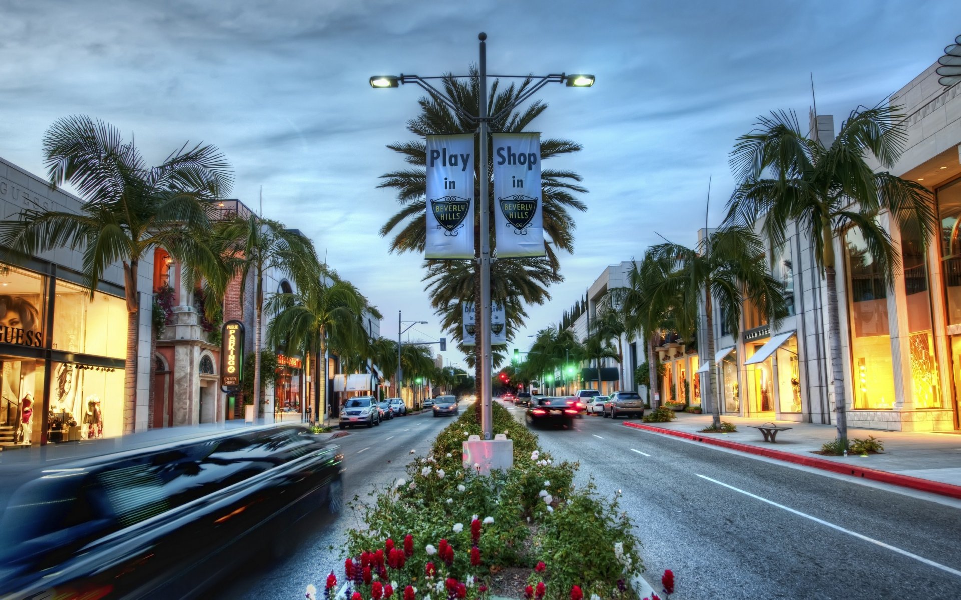 beverly hills boutique route californie la los angeles hollywood états-unis voitures magasins