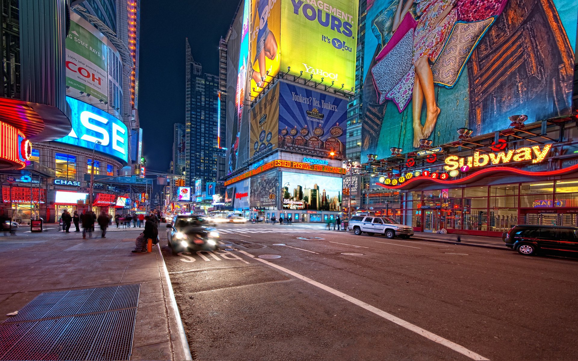 New York USA Times Square 42nd and 7th night