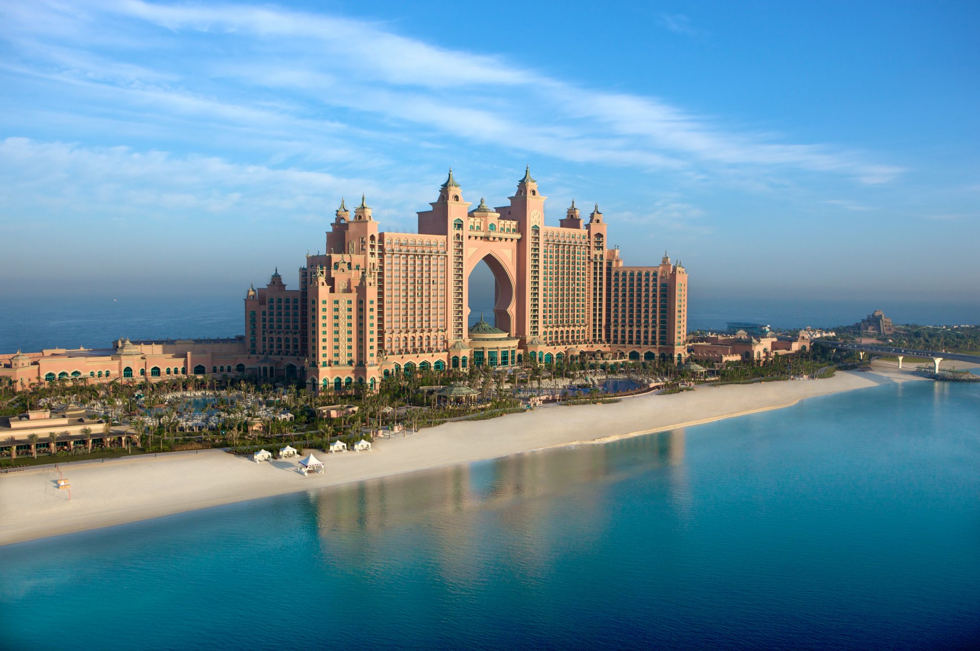 atlantis palma atlantis miasto hotel jumeirah dubaj krajobraz morze hotel zjednoczone emiraty arabskie tapety na pulpit