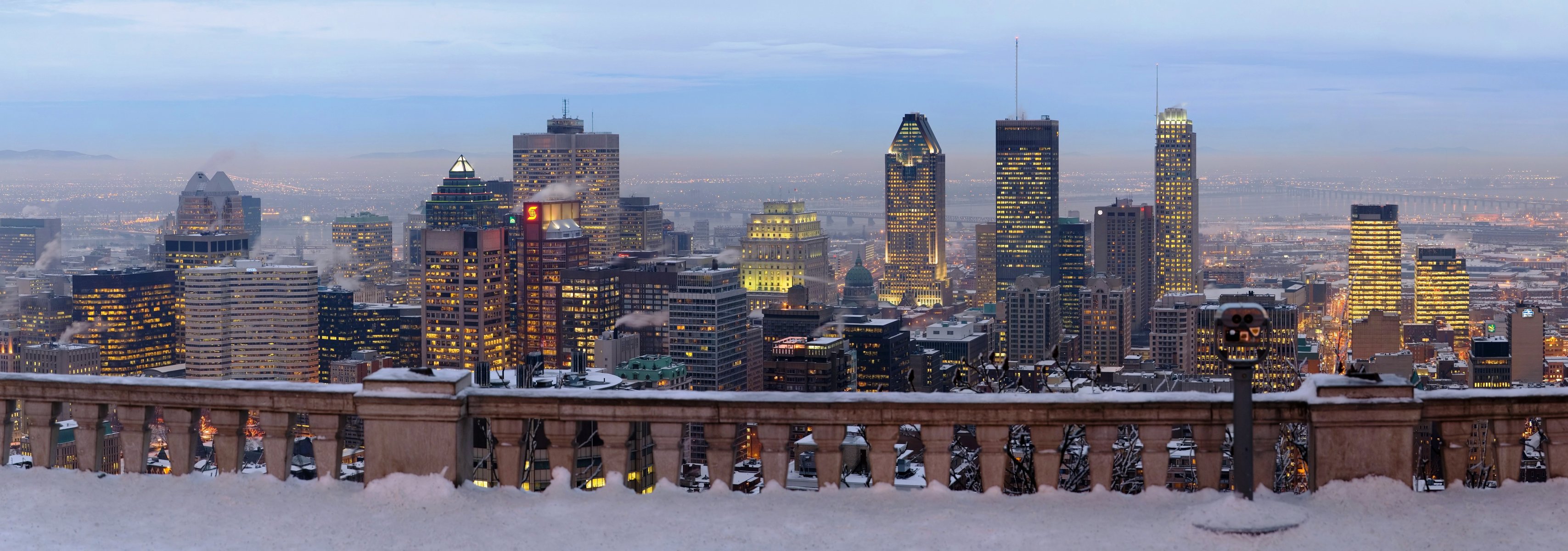 montréal ville panorama hiver gratte-ciel gratte-ciel canada