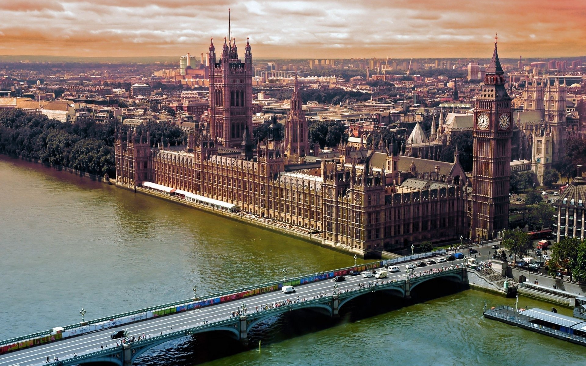 città londra ponte fiume tamigi big ben