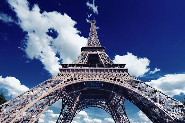 Eiffel Tower against the sky