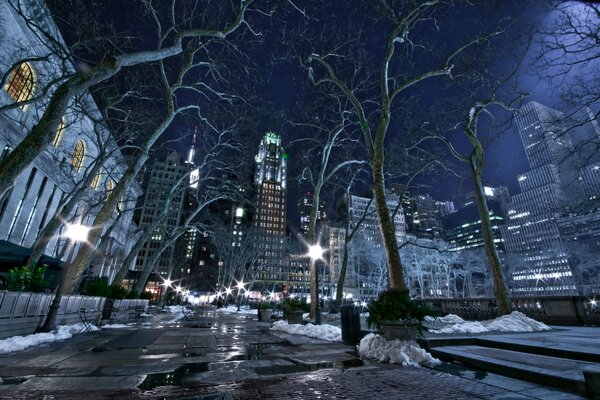 Night lights of New York City