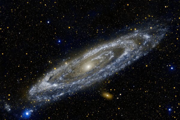 Outer space with the Andromeda star