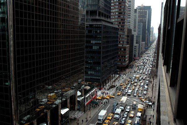 Embouteillage de voitures sur l autoroute à New York