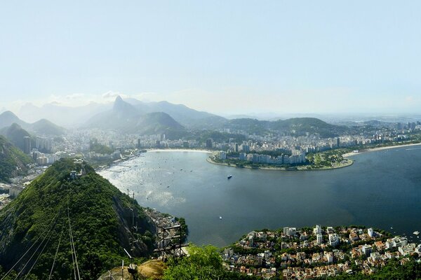 Bucht im Ozean von Rio de Janeiro Wallpaper Fotos