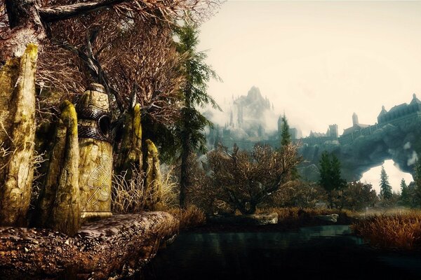 Nature in the game the elder scrolls 5 skyrim