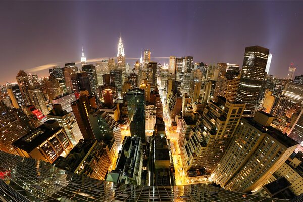 Vue panoramique de Manhattan depuis le gratte-ciel