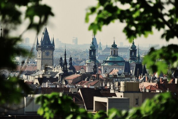 Пейзаж замечательного города прага