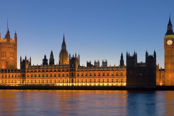 View of Big Ben against the blue sky