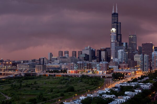 Tormenta inminente en la ciudad de Chicago