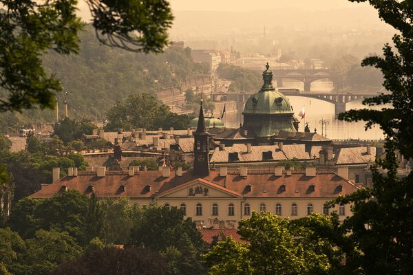 Bridge over the river in Prague