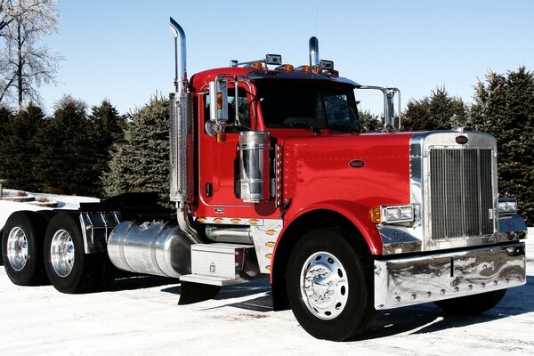 Big and beautiful tractor truck