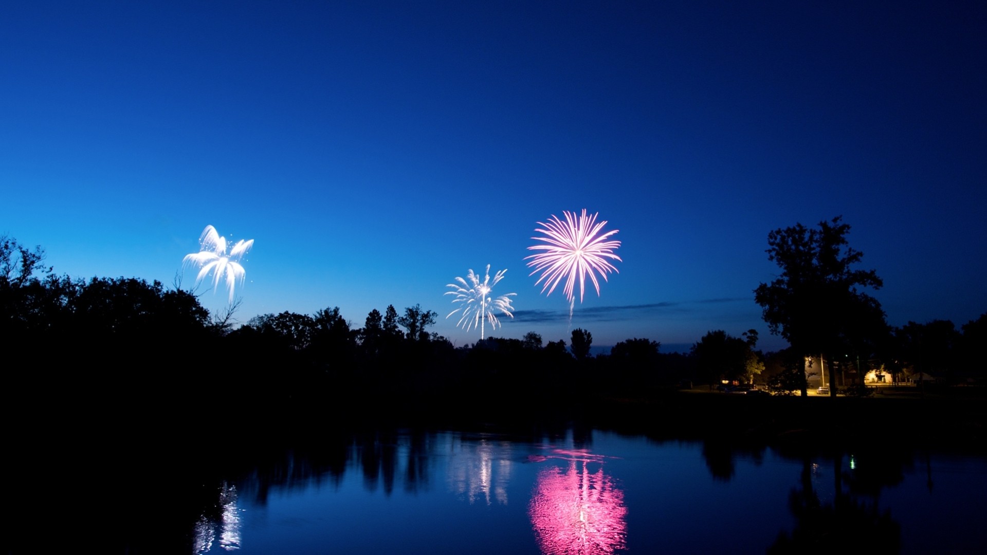 darkness night holiday fireworks town celebration