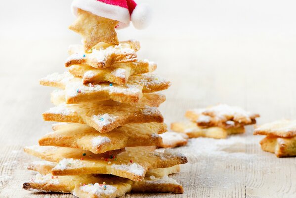 Galletas de Navidad en forma de árbol de Navidad