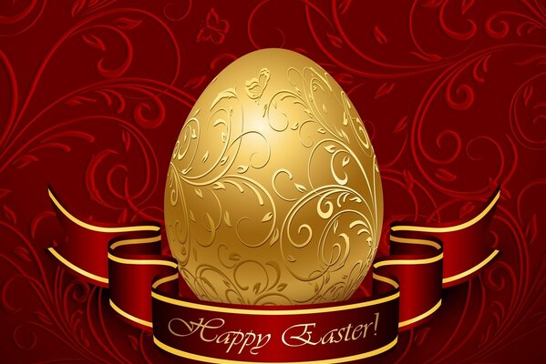 Happy Easter holiday greeting card