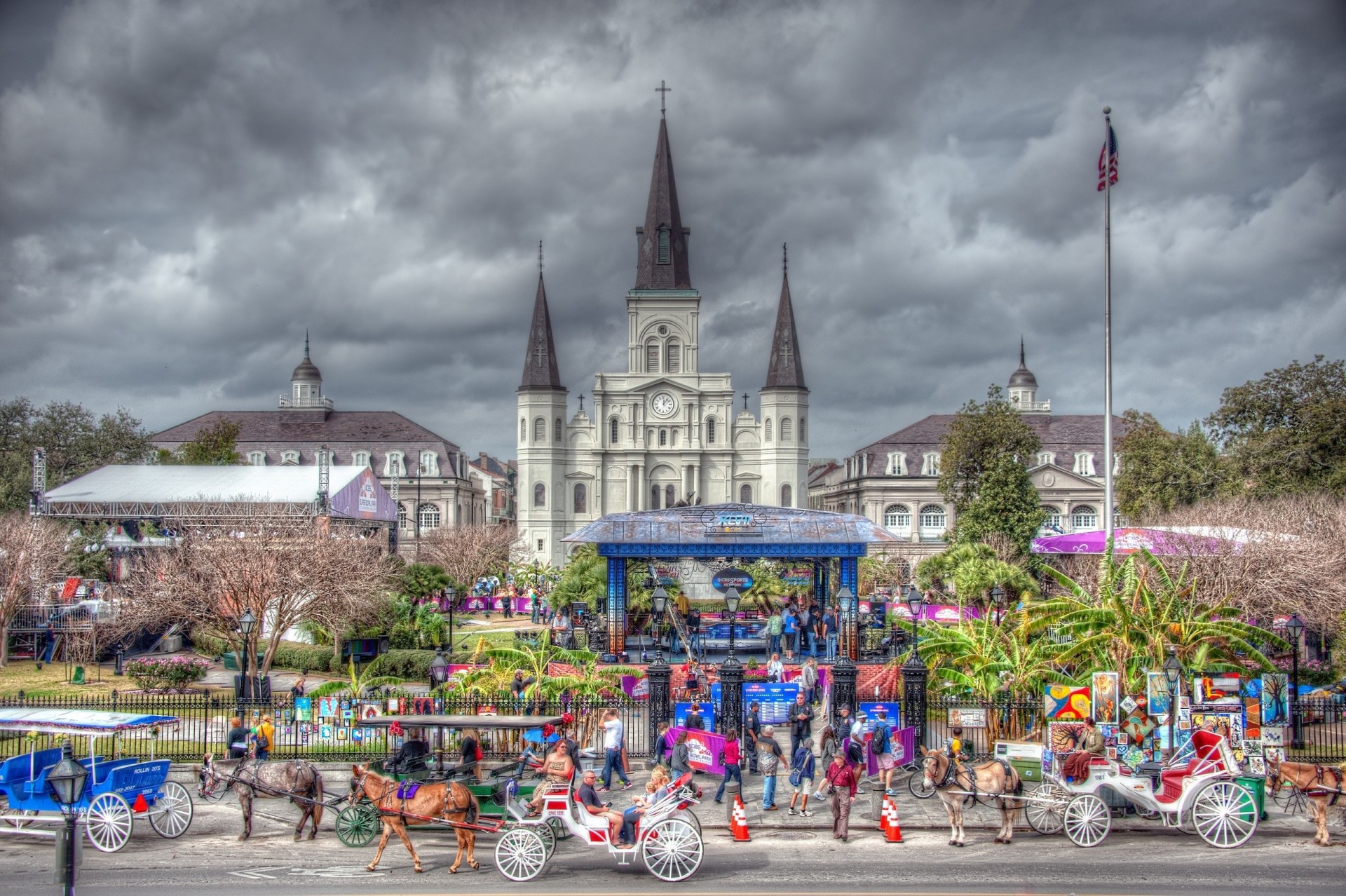 cathedral horse holiday new orleans coach stage