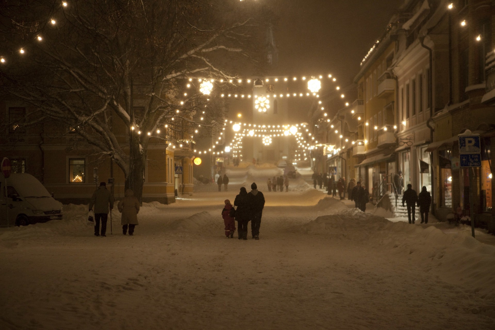 calle invierno nieve navidad año nuevo