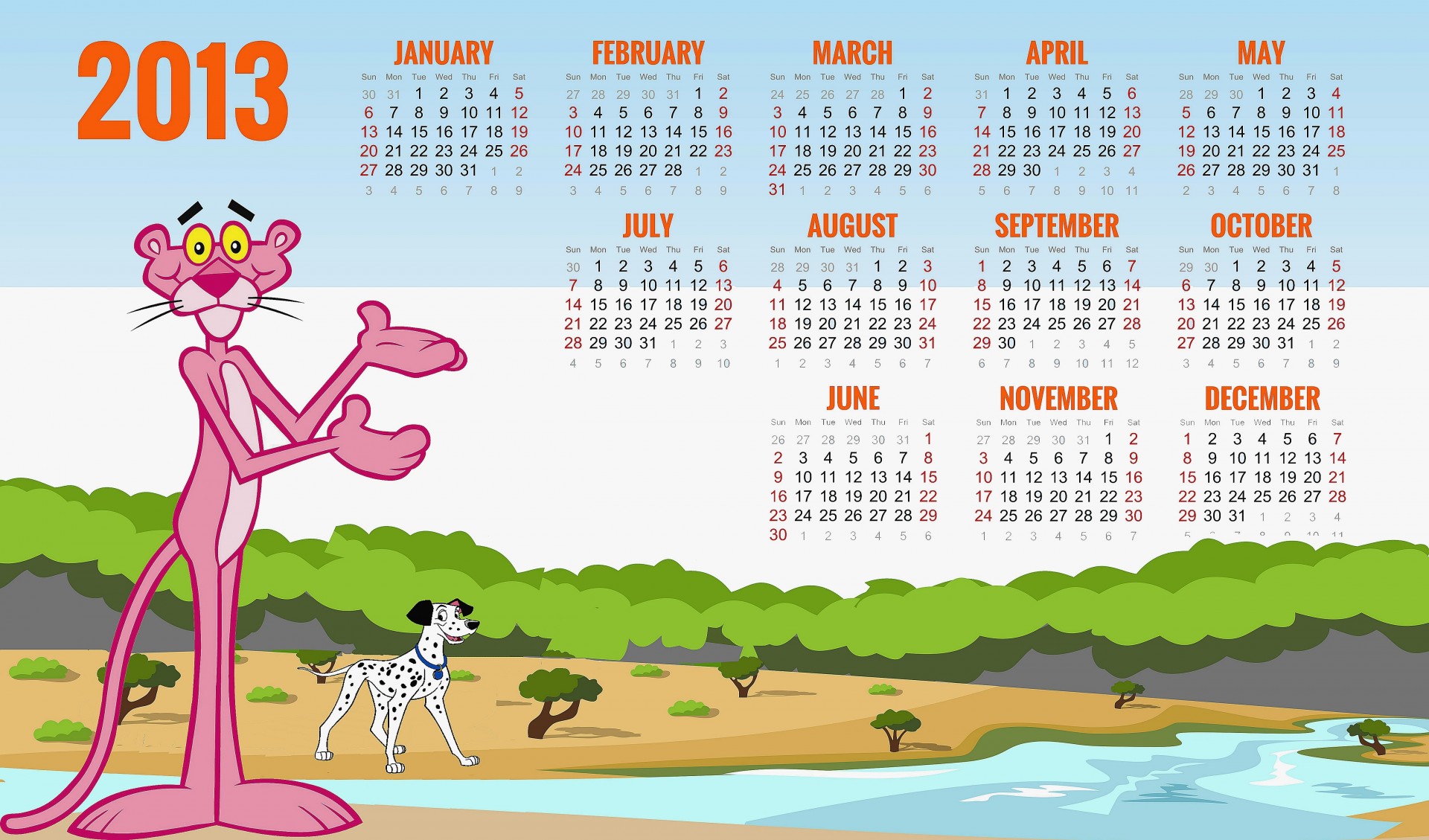 calendrier 2013 dalmatien