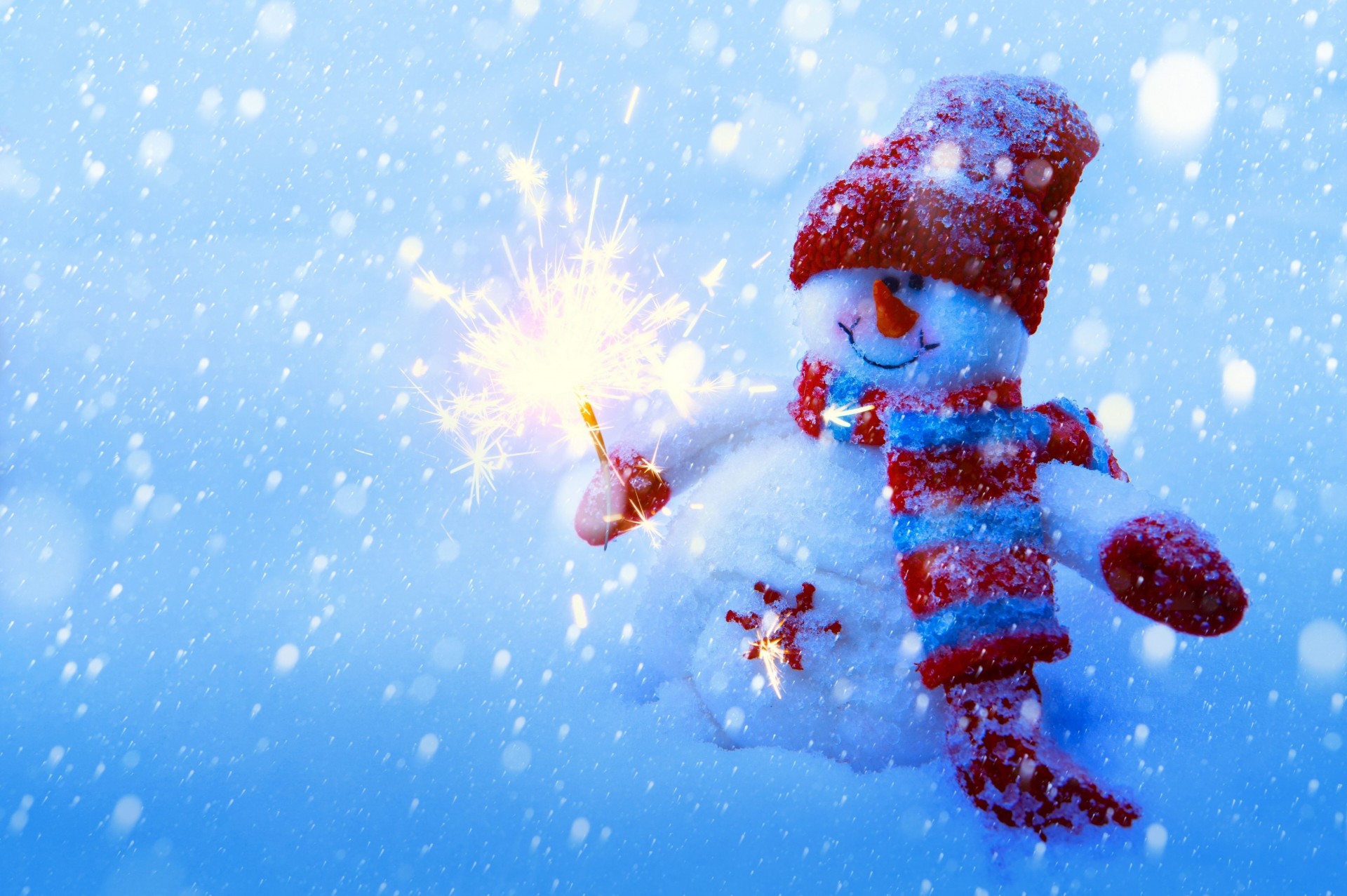 now snowman sparkler