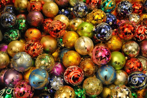 Christmas colorful balls for the Christmas tree