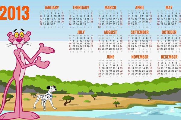 Calendario 2013 con personaggi dei cartoni animati Disney