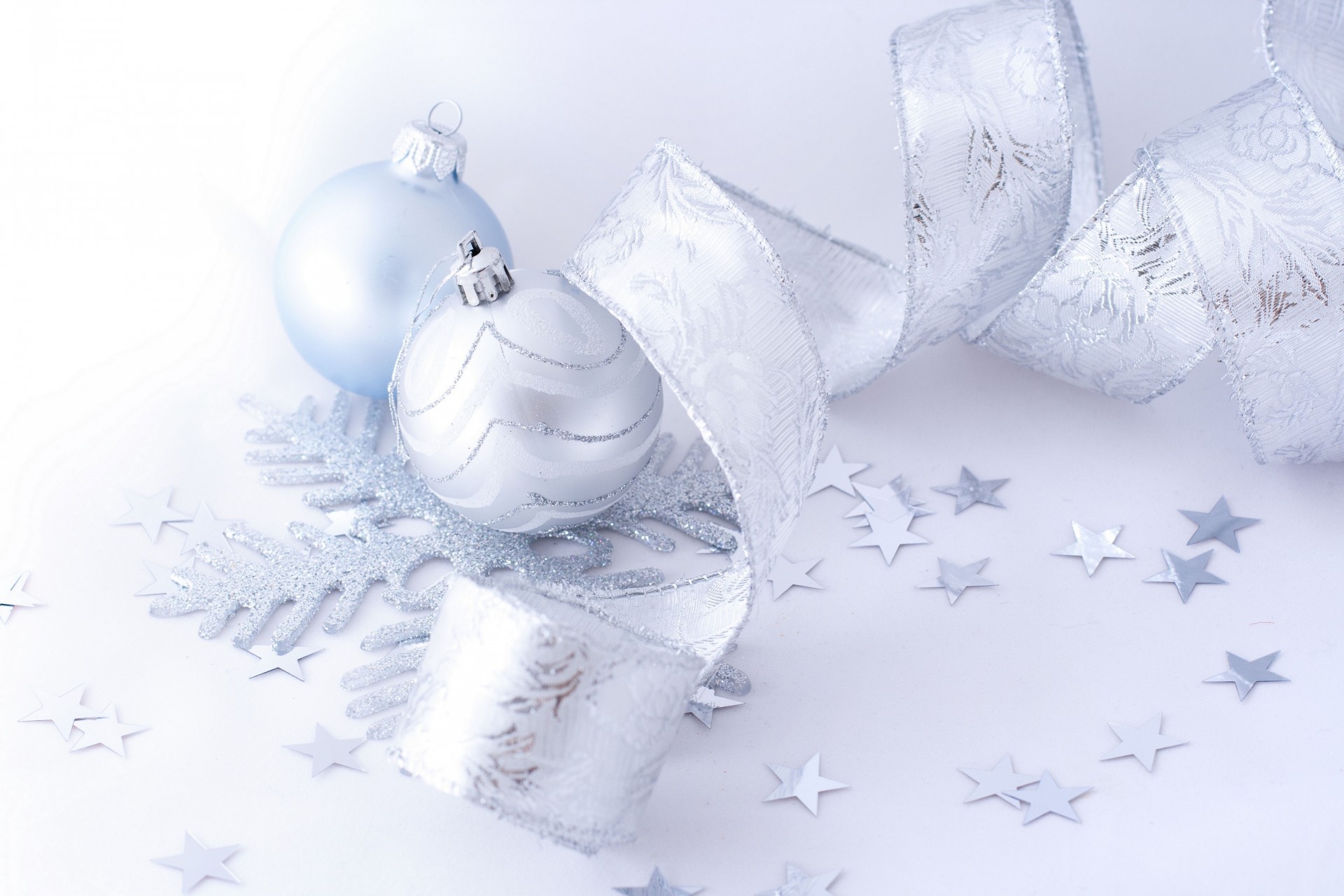 fiocco di neve nastro decorazioni palle