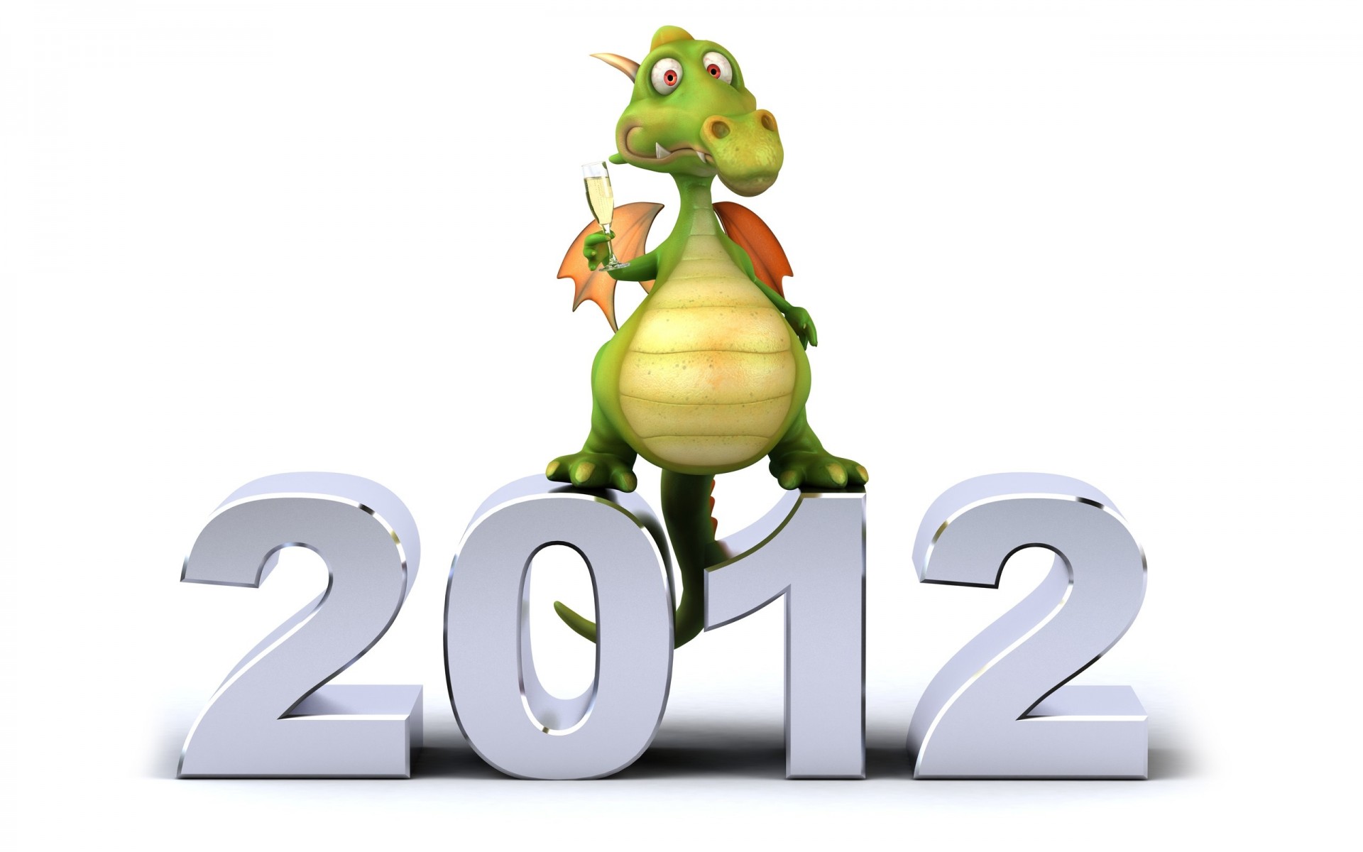 dragon 2012 white background new year