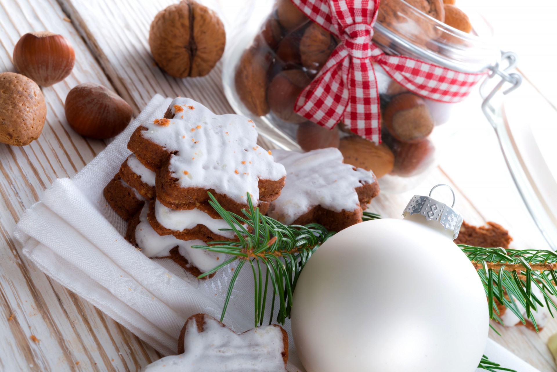 biscuit boule branche pot noix