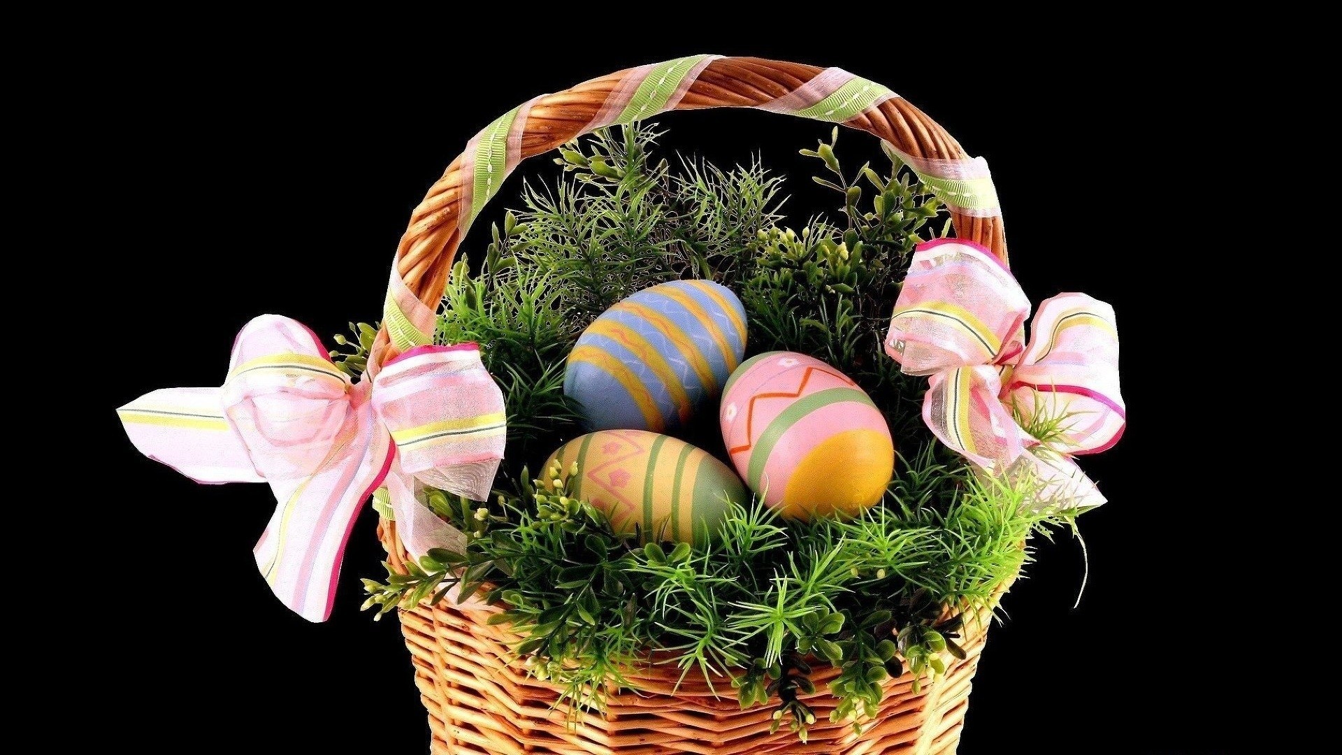 background black basket easter shopping bows resurrection of christ egg