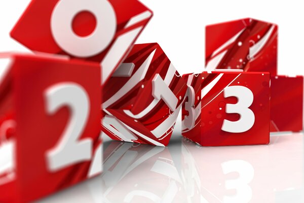 Cubes rouges avec des chiffres 2013. le Nouvel an