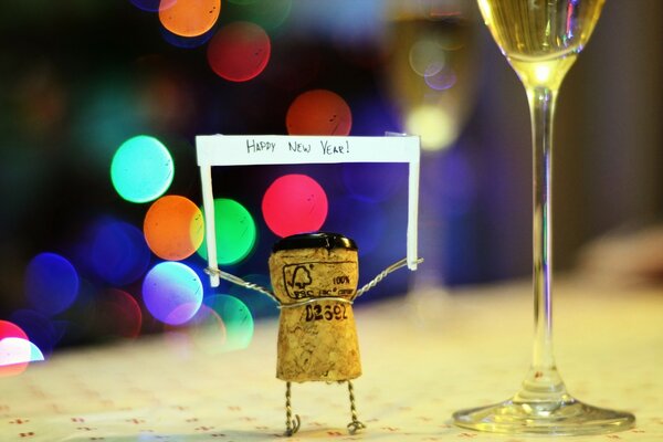 Nuovo anno serpentina Champagne
