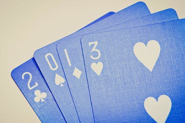 Fortune telling , marked cards , blue color