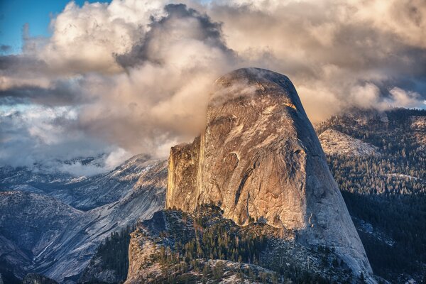 Vue de dessus du parc National de Yosemite