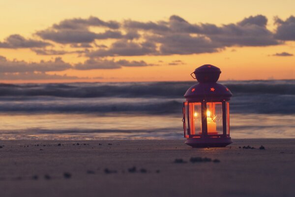 And I lit it quietly, a flashlight at sunset