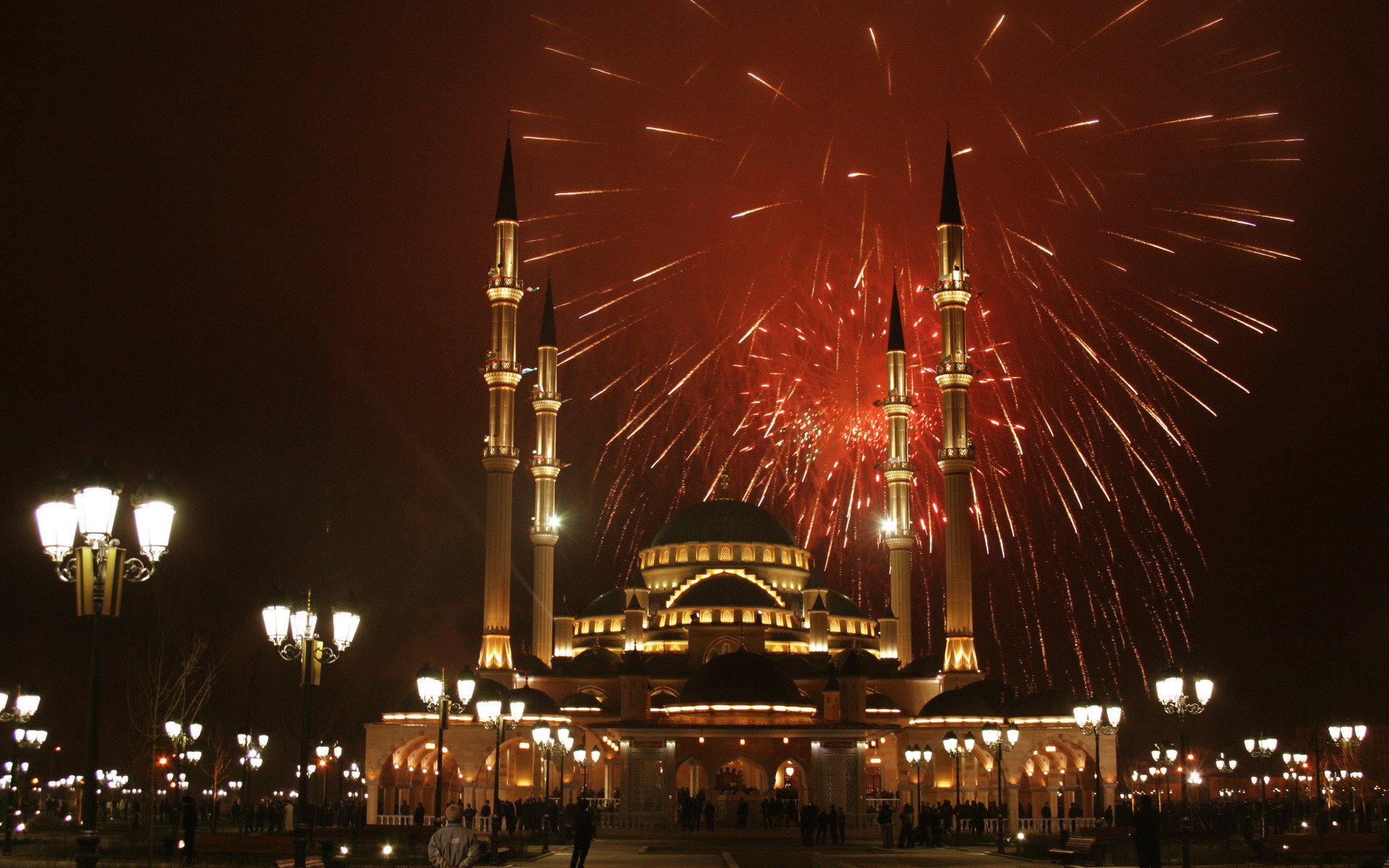 grozny tchétchénie salut fête mosquée