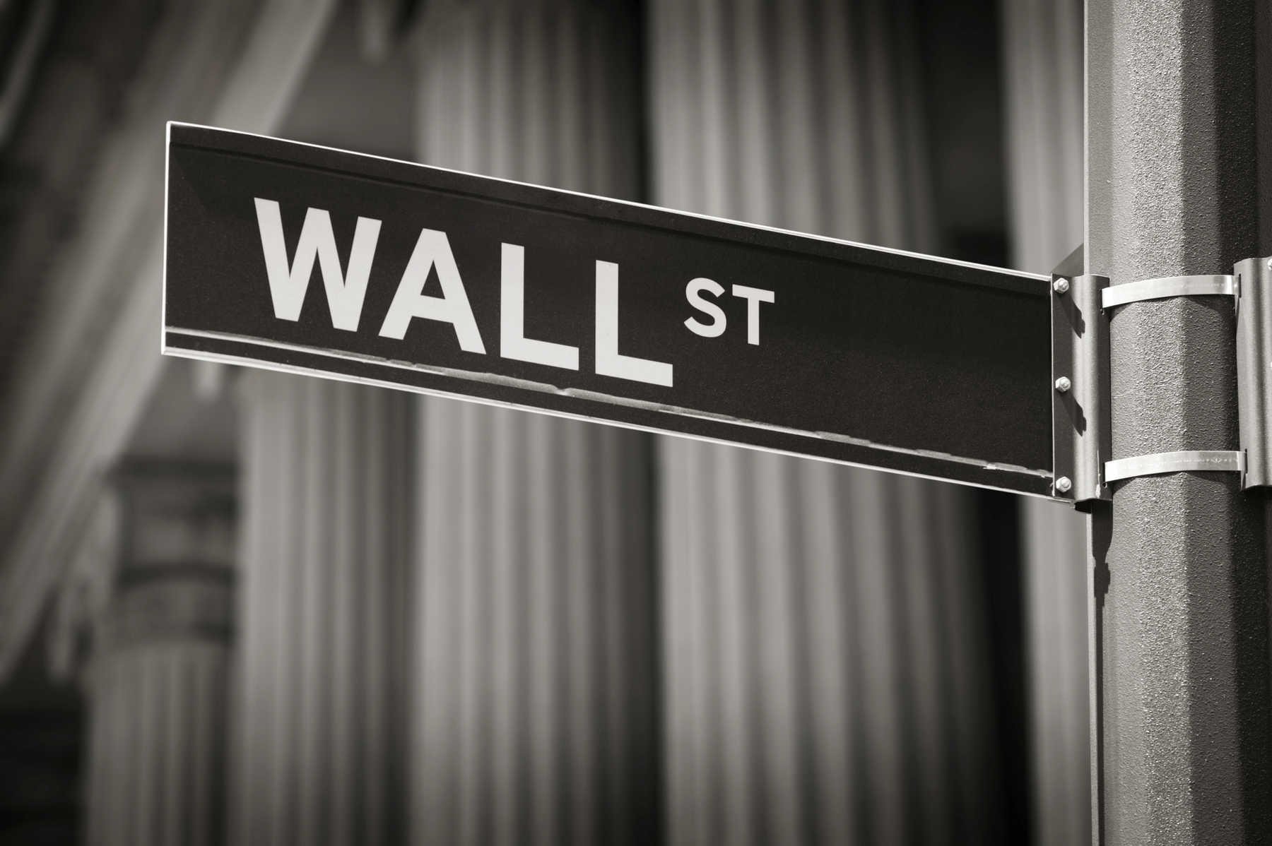 wall street placa signo