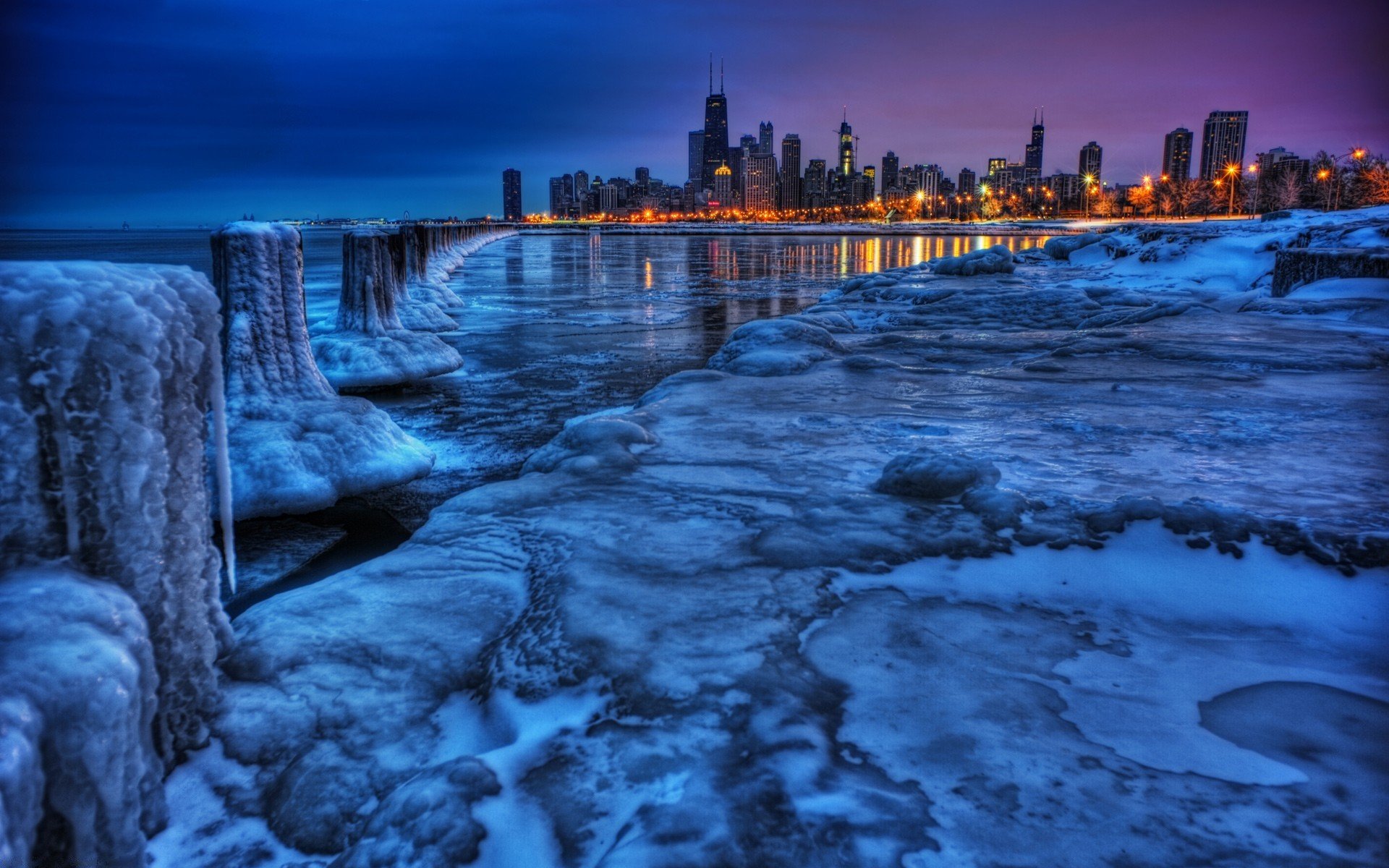 stadt winter landschaft ansicht