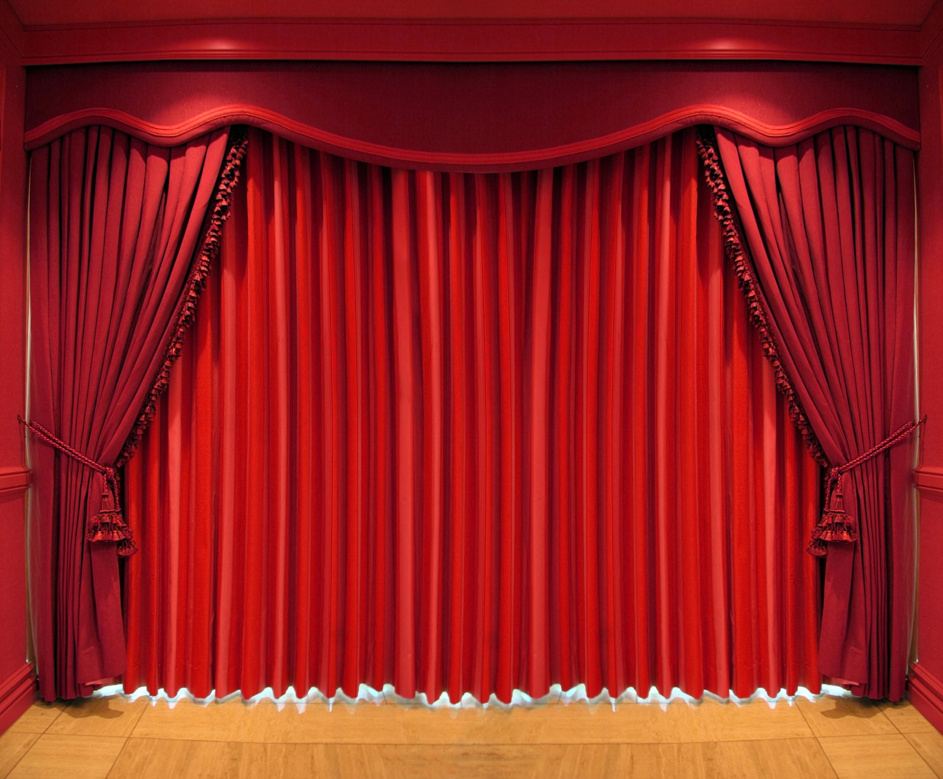 red curtain folds curtain curtain