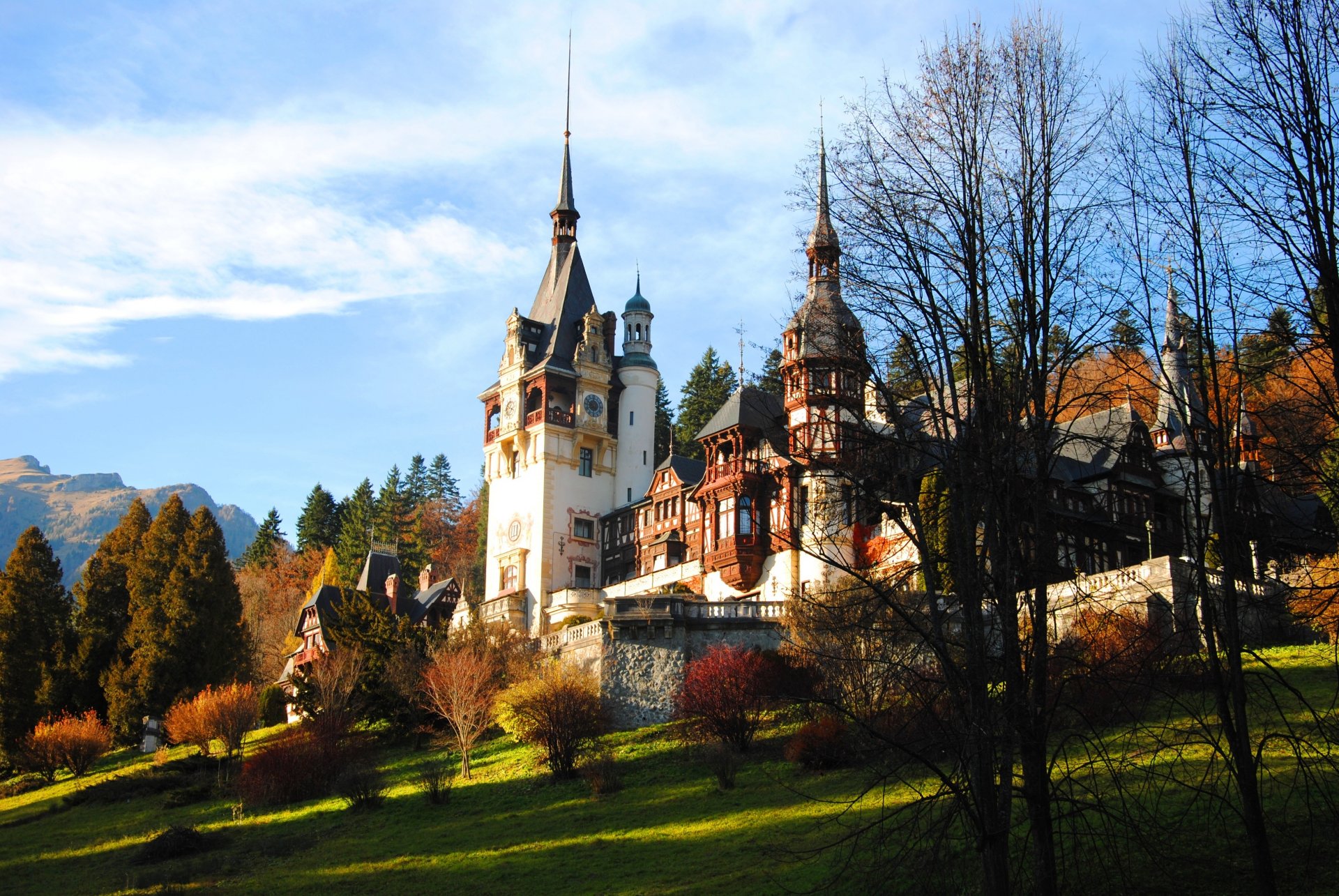 rumänien schloss herbst