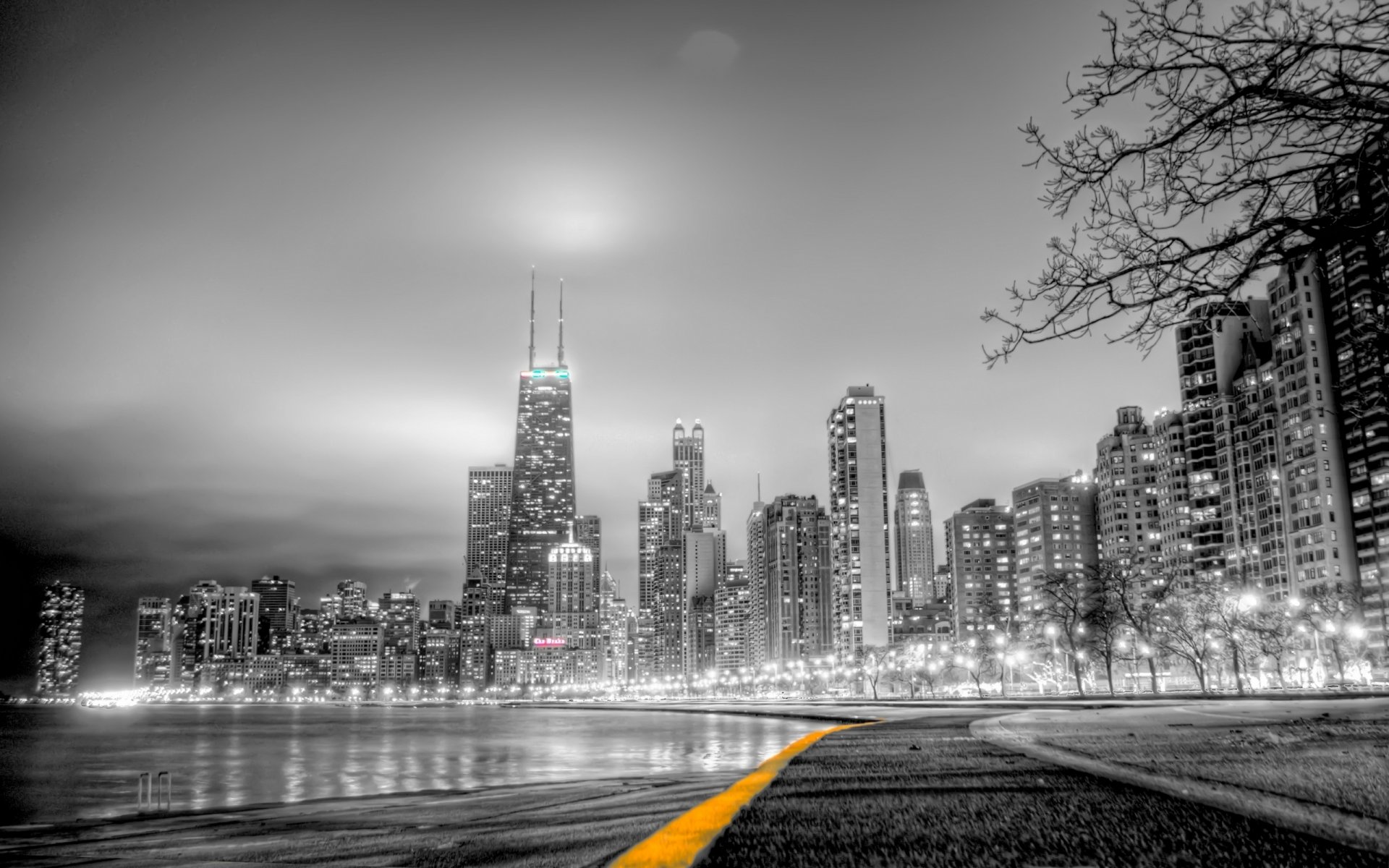 ciudad foto en blanco y negro pista del parque