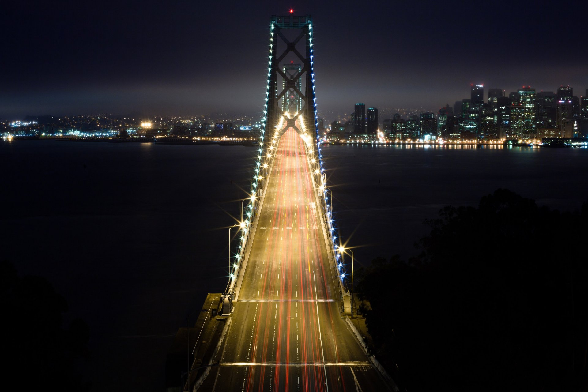 brücke stadt licht nacht lichter