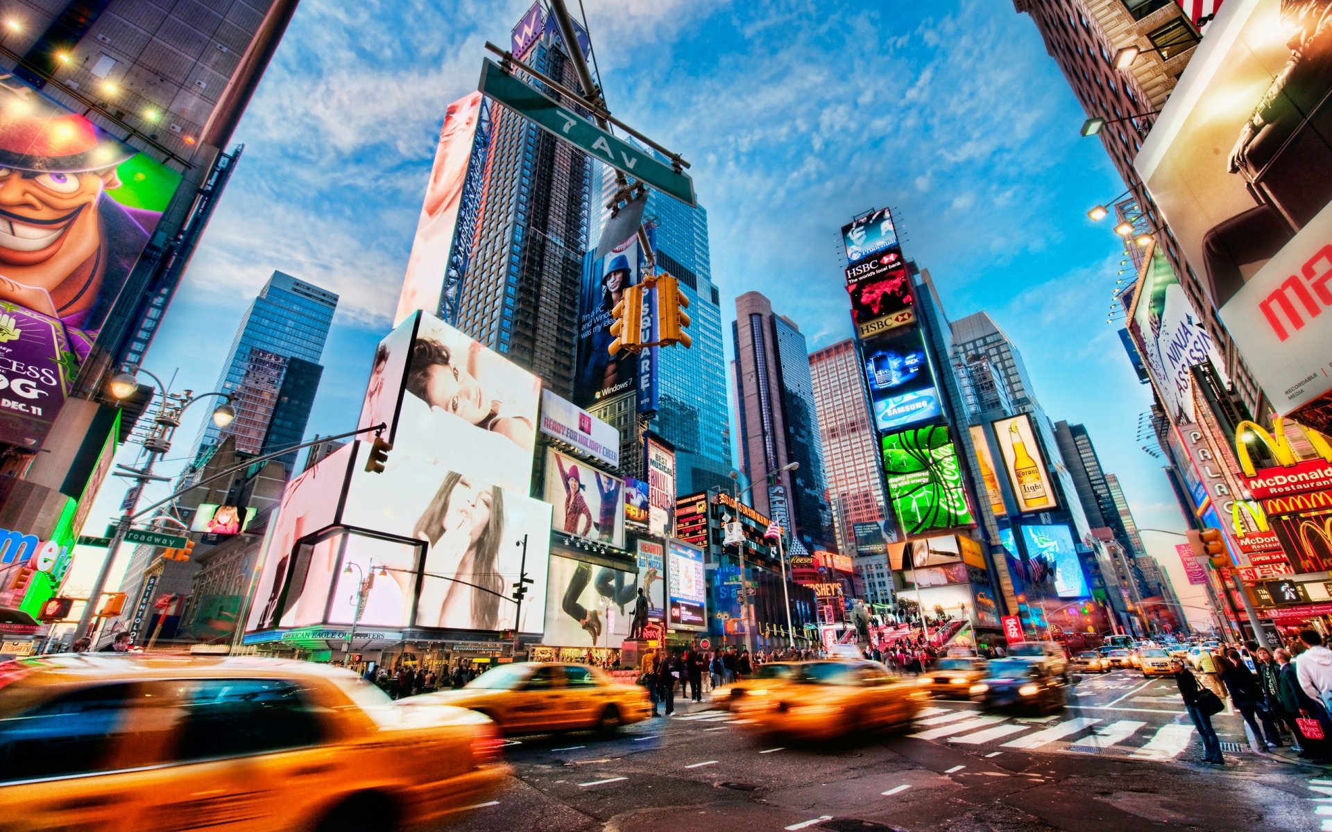 times square new york city taxi menschen stadt