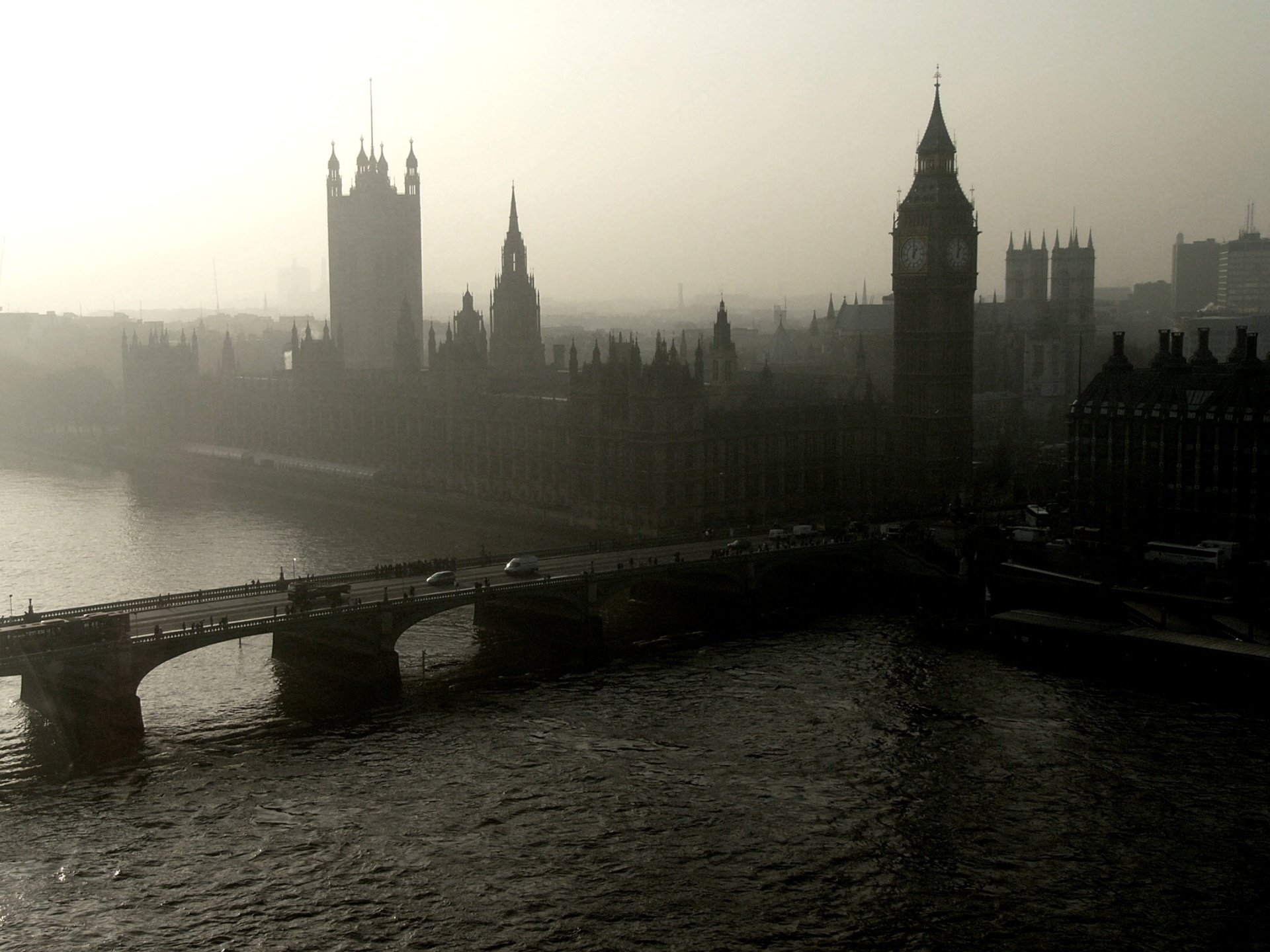 panorama città londra palazzo di westminster ponte fiume tamigi torre big ben big ben nero bianco foto sfondo carta da parati immagini