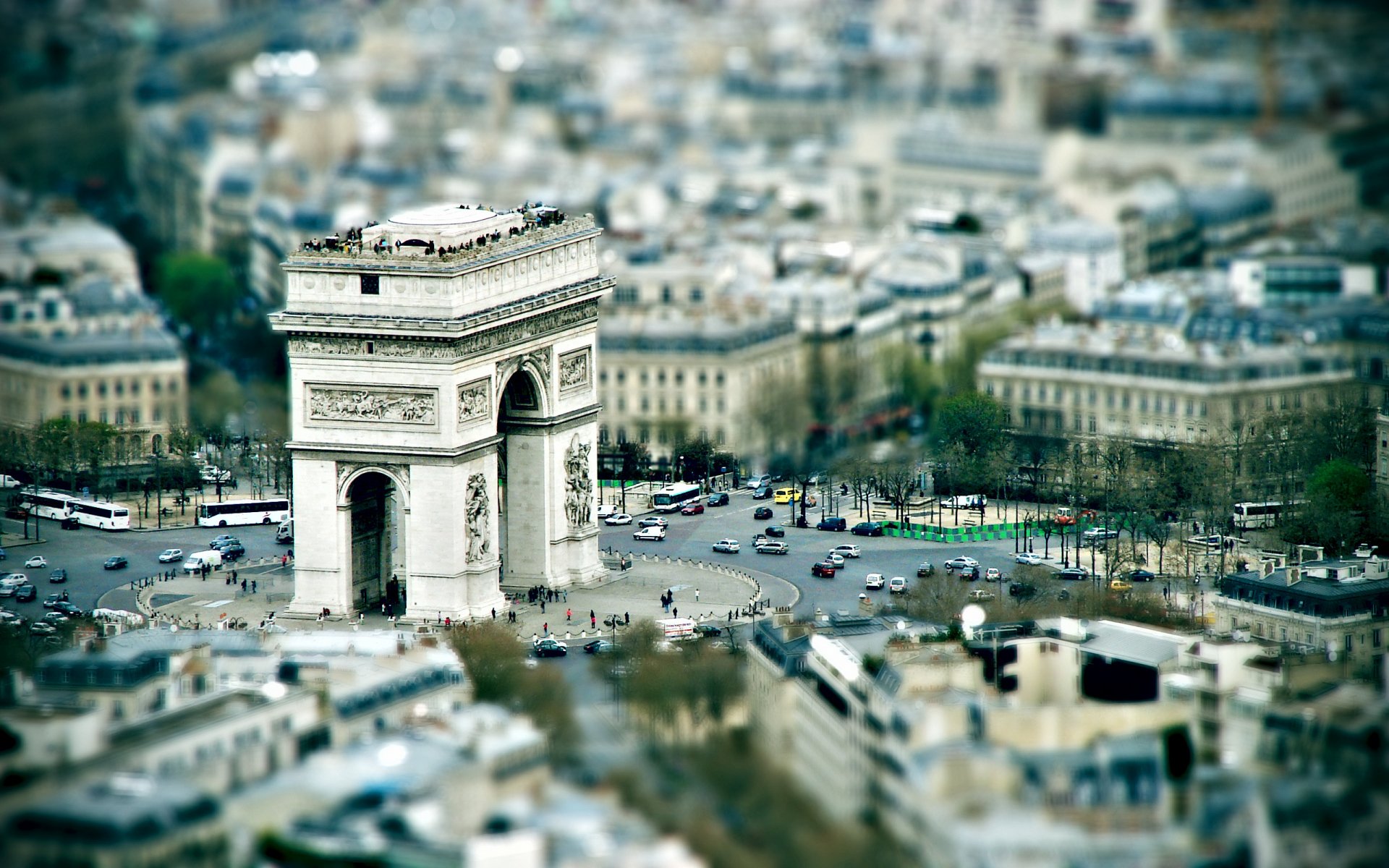 paris arc de triomphe platz übersicht