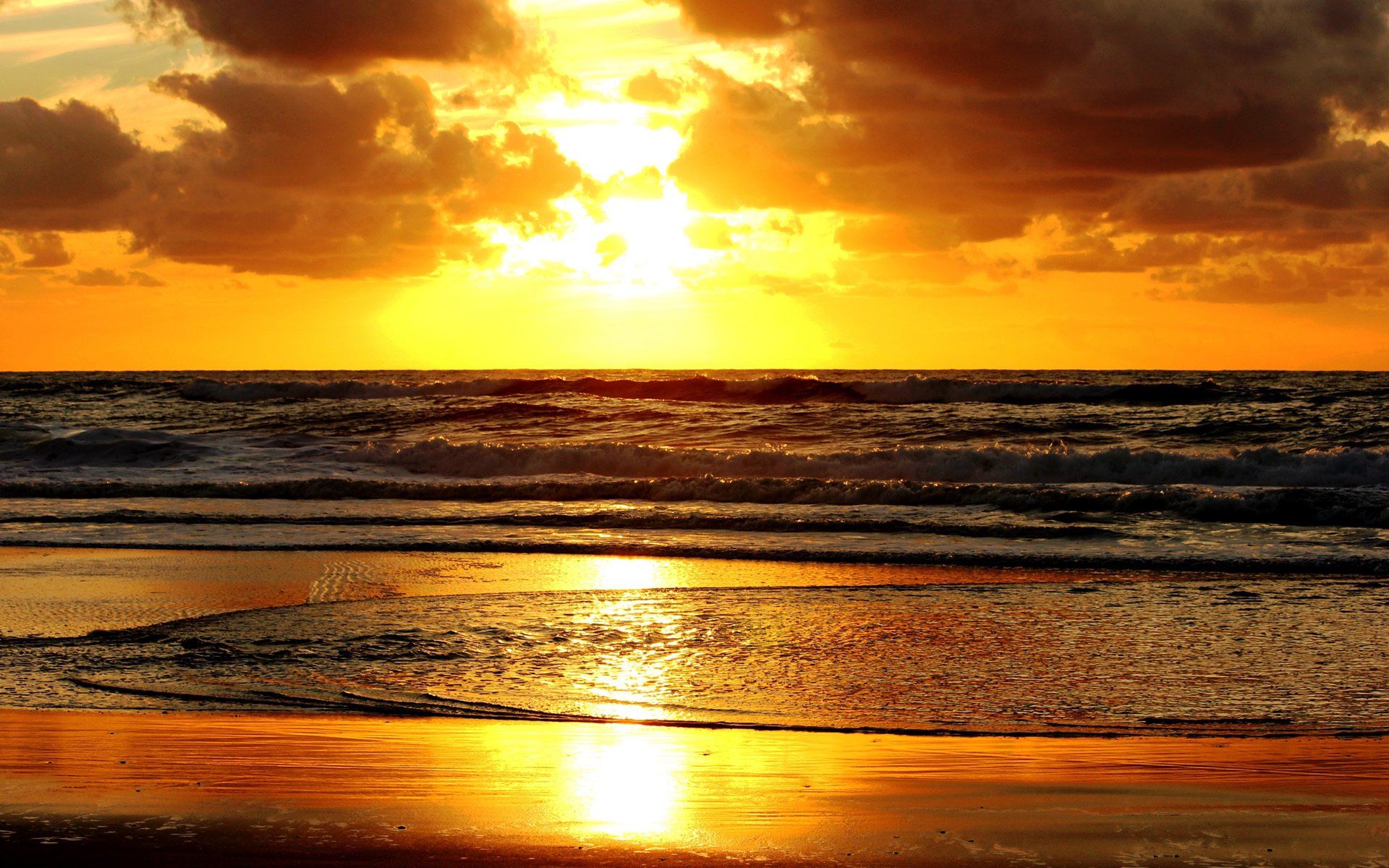 wasser wellen meer sand ufer sonnenuntergang